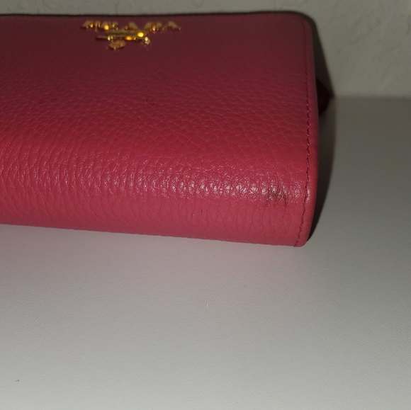 Auth. PRADA PINK SMALL WALLET - Picture 8 of 14